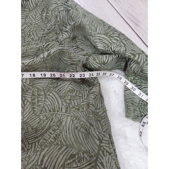 Alfred Dunner Women's Green‎ White Floral Leaf Pattern Blouse Size 22W - Picture 4 of 5